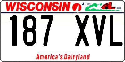 WI license plate 187XVL