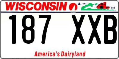 WI license plate 187XXB
