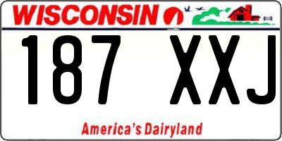 WI license plate 187XXJ