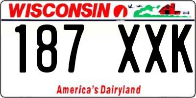 WI license plate 187XXK