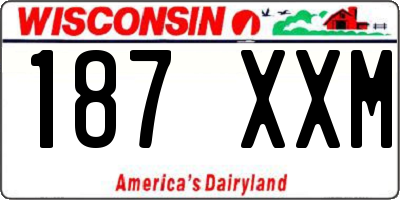 WI license plate 187XXM