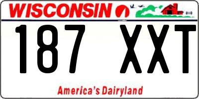 WI license plate 187XXT