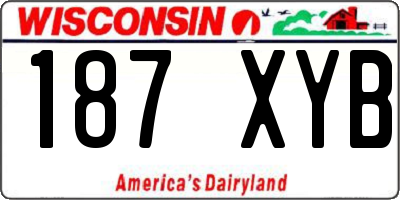 WI license plate 187XYB