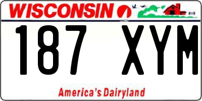 WI license plate 187XYM