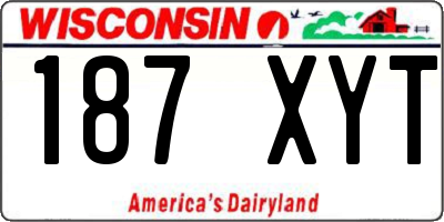 WI license plate 187XYT