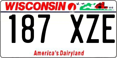 WI license plate 187XZE