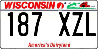 WI license plate 187XZL