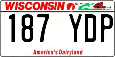 WI license plate 187YDP