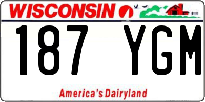 WI license plate 187YGM