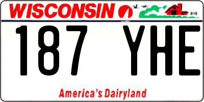 WI license plate 187YHE