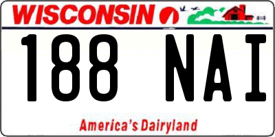 WI license plate 188NAI
