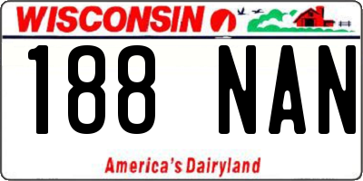 WI license plate 188NAN