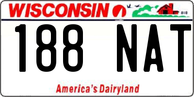 WI license plate 188NAT