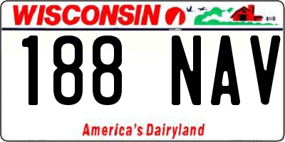 WI license plate 188NAV