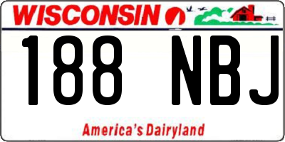 WI license plate 188NBJ