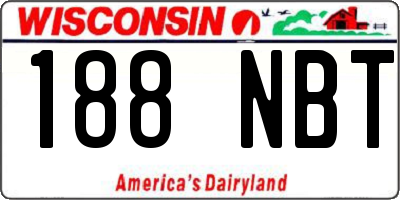 WI license plate 188NBT