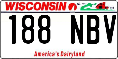 WI license plate 188NBV