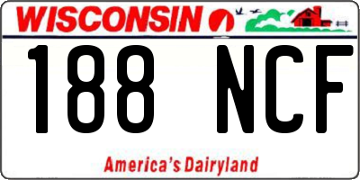 WI license plate 188NCF