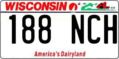 WI license plate 188NCH