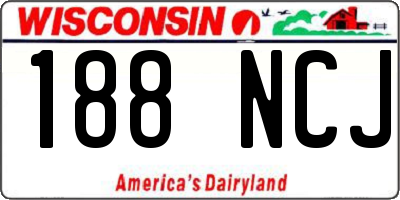 WI license plate 188NCJ