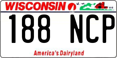 WI license plate 188NCP
