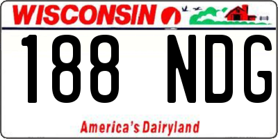 WI license plate 188NDG
