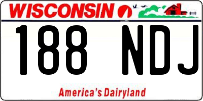 WI license plate 188NDJ