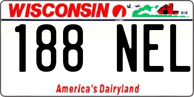WI license plate 188NEL
