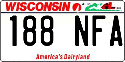WI license plate 188NFA