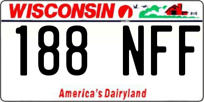 WI license plate 188NFF