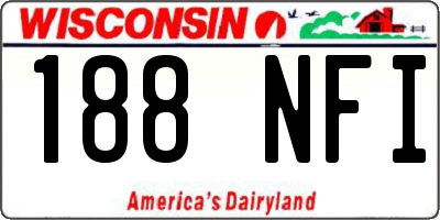 WI license plate 188NFI