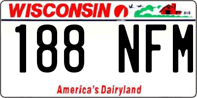 WI license plate 188NFM