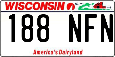 WI license plate 188NFN