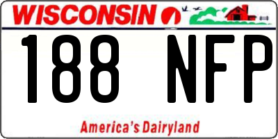 WI license plate 188NFP