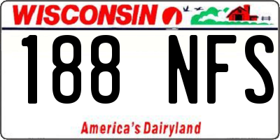 WI license plate 188NFS