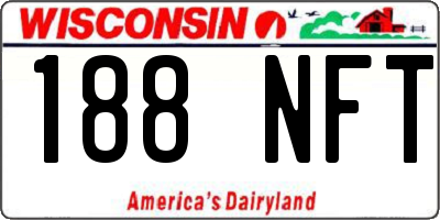 WI license plate 188NFT