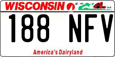 WI license plate 188NFV