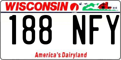 WI license plate 188NFY