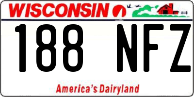 WI license plate 188NFZ