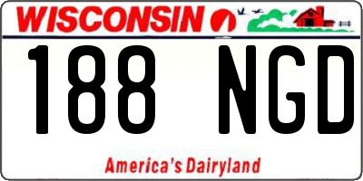 WI license plate 188NGD