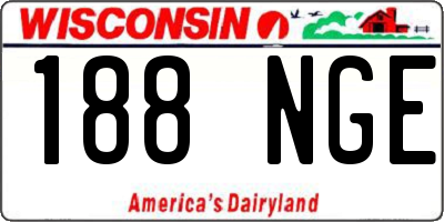 WI license plate 188NGE