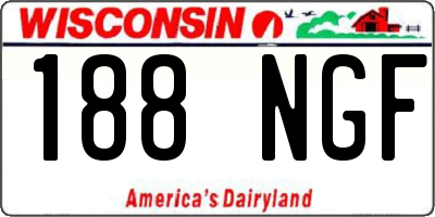WI license plate 188NGF