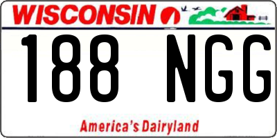 WI license plate 188NGG