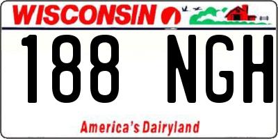WI license plate 188NGH