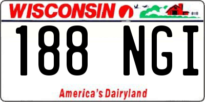 WI license plate 188NGI