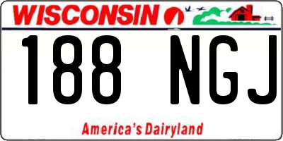 WI license plate 188NGJ