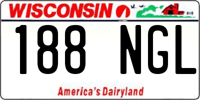 WI license plate 188NGL