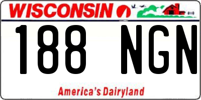 WI license plate 188NGN