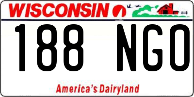 WI license plate 188NGO