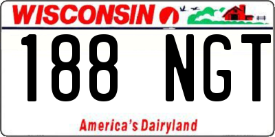 WI license plate 188NGT